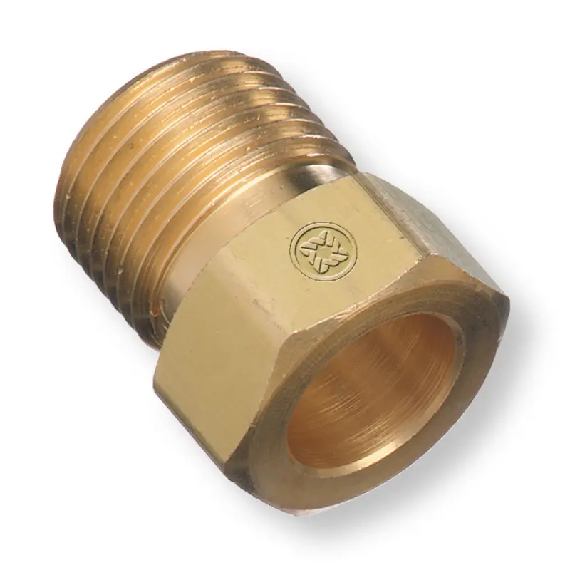 Western Industrial Gas Regulator Inlet Nut – Oxygen Mixtures, Brass, CGA-296 (29-2)