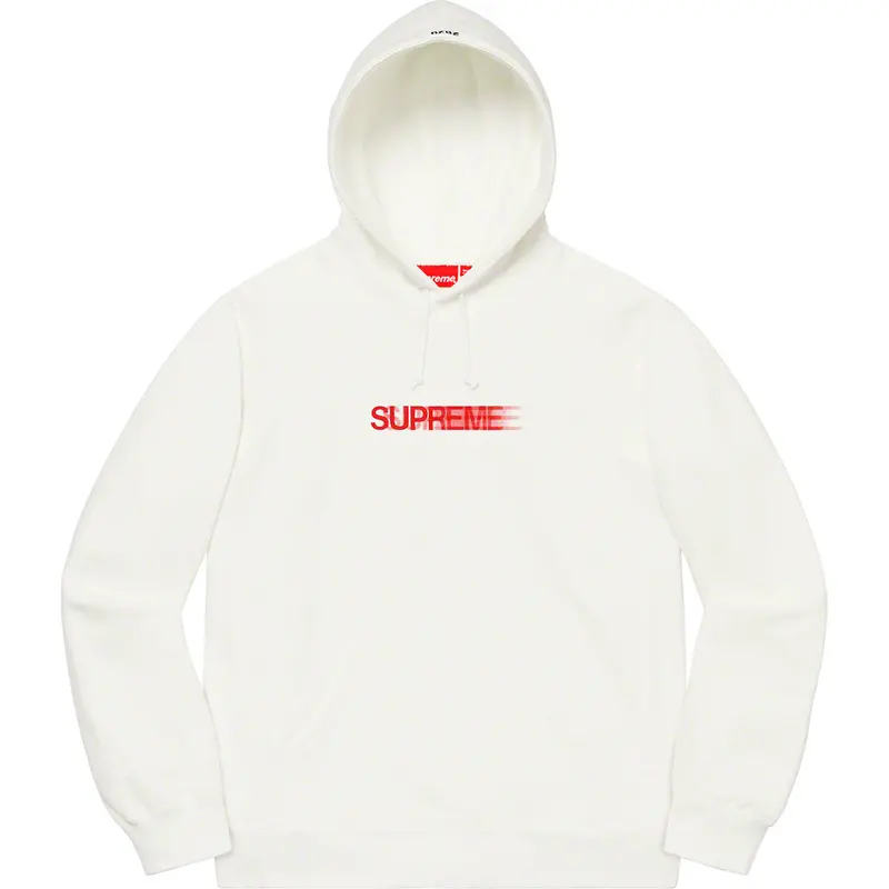 White Motion Logo Pullover Hoodie – Supreme