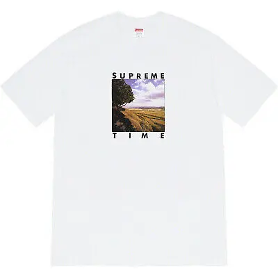 White ‘Time’ Graphic T-Shirt by Supreme