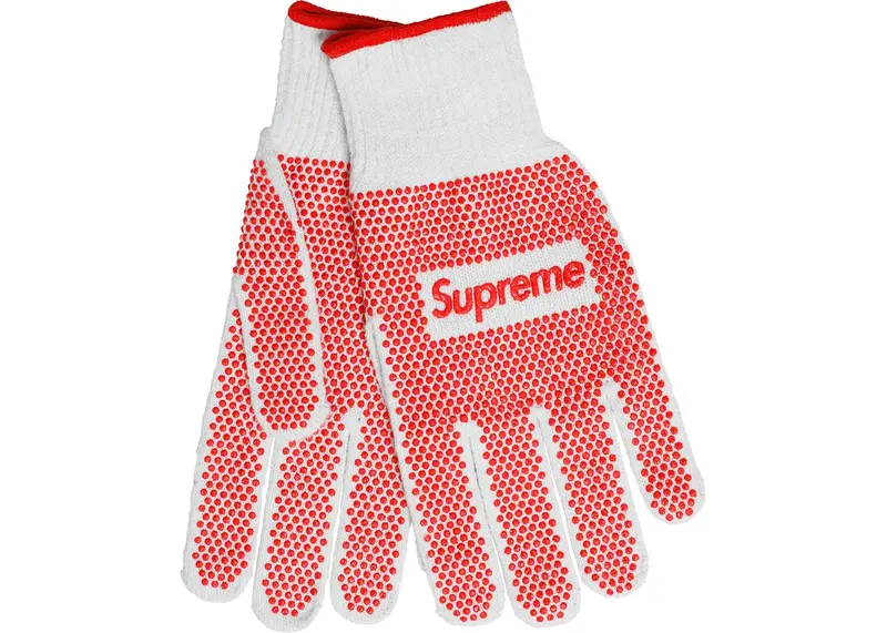 White Work Gloves with Enhanced Grip Design