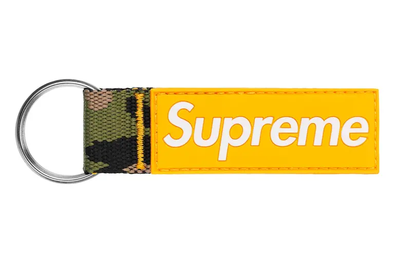 Yellow Camo Supreme Webbing Keychain
