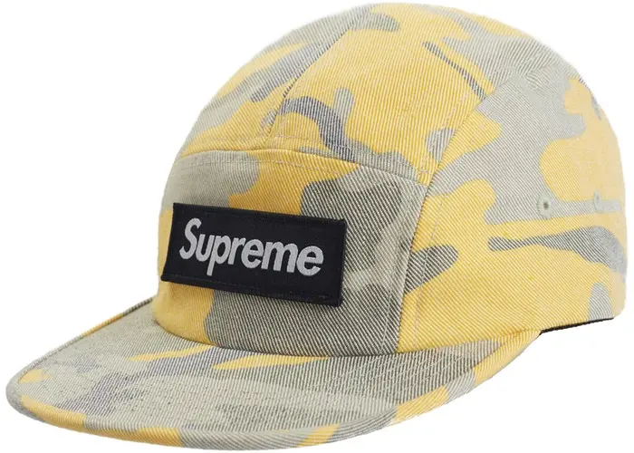Yellow-Toned Washed Camo Camp Cap
