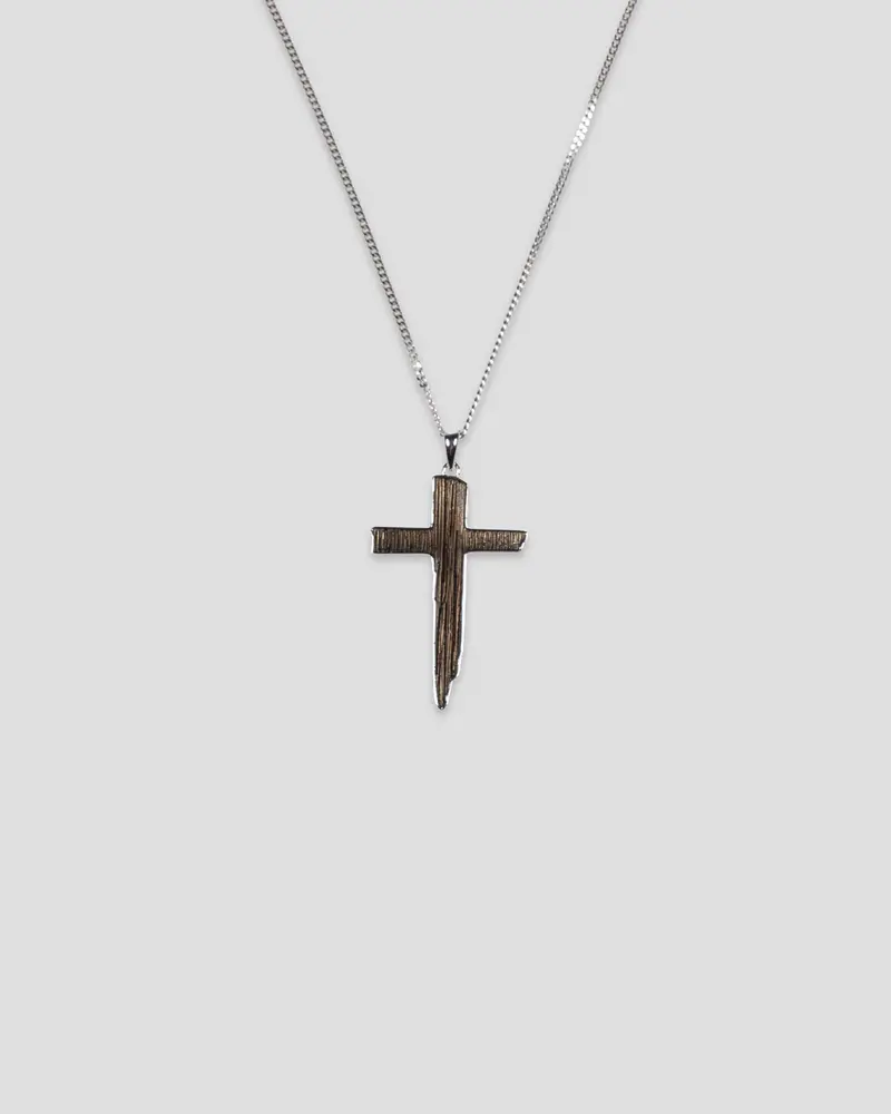 Youth Eye Black Cross Pendant Necklace