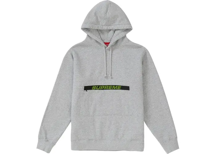 Zip Pouch Hoodie in Grey Heather