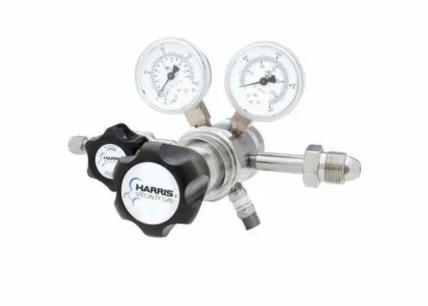 Harris 722C-125-350-Be-1 Two-Stage Ultra-High-Purity Brass Barstock Regulator 1